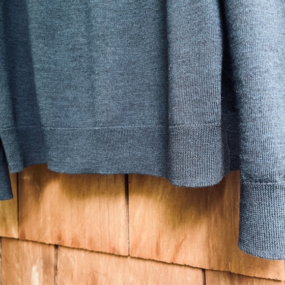 Black Brown 1826 100% Extra Fine Merino Wool 1/4 Zip Navy Sweater Pullover XXL - Picture 11 of 14